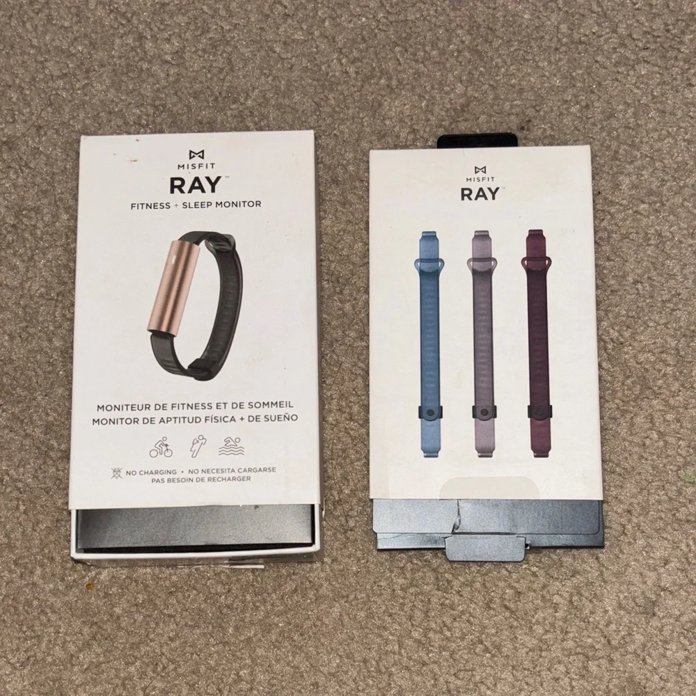Ray Fitness & Sleep Monitor Bracelet - Rose Gold Capsule with Black Band